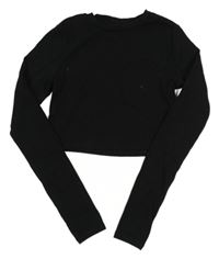 Černé crop triko H&M