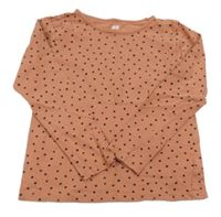 Starorůžové puntíkaté triko H&M