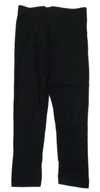 Černé žebrované legíny George