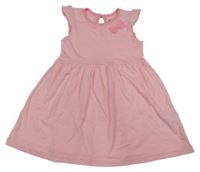 Růžové pruhované šaty s mašličkou Yd.