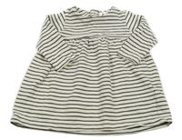 Smetnaovo-černé pruhované bavlněné šaty M&S