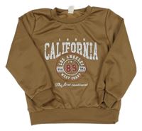 Hnědá lehká mikina s nápisem shein