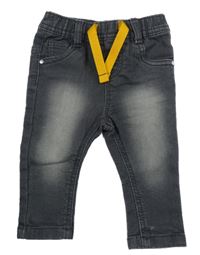 Šedé teplákové skinny rifle Ergee