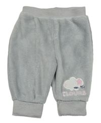 Šedé plyšové tepláky s mrakem Ergee