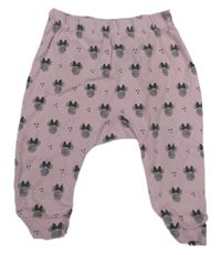 Světlerůžové vzorované tepláky s Minnie 
