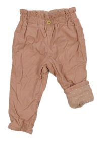 Světlerůžové podšité manšestráky H&M