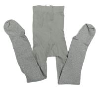 Stříbrné třpytivé punčocháče H&M