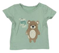 Světlezelené tričko s medvědem