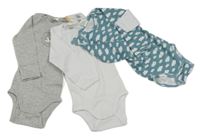 3set - 3x body - bílé s mrakem + šedé se lvem + modré s mraky Pocopiano