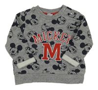 Šedá mikina s nápisem a Mickeym zn. Disney