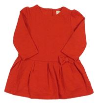 Červené vzorované šaty s mašlí C&A