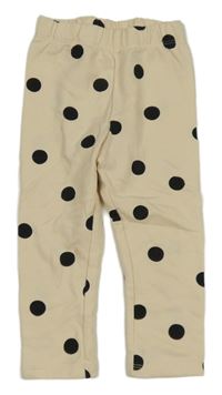 Béžovo-černé puntíkaté zateplené legíny LC Waikiki