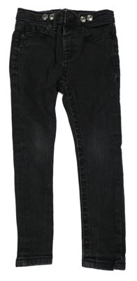 Tmavošedé skinny rifle s gombíky River Island