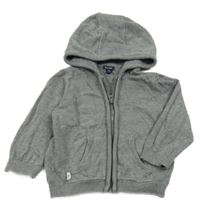 Šedý propínací svetr s kapucí Kiabi