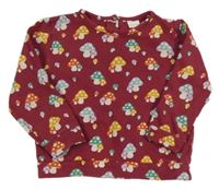 Vínová mikina s houbami Next