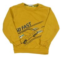 Hořčicová mikina s autem M&S