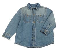 Světlemodrá riflová košilová bunda Nutmeg