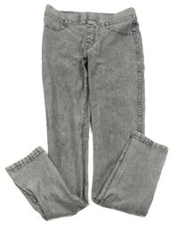 Šedé džegíny riflového vzhledu H&M