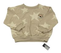 Nové - Béžová oversize mikina s hvězdami a tygrem Dunnes