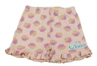 Světlerůžové kraťasy s mušlemi - Malá mořská víla Disney