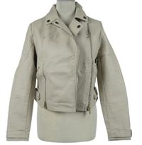 Dámský béžový koženkový crop křivák River Island