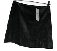 Nové - Dámská černá koženková sukně Primark 