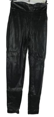 Dámské černé koženkové skinny kalhoty Vera&Lucy 