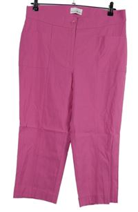 Dámské tmavorůžové capri elastické kalhoty Helena Vera 