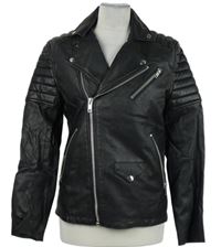 Nové - Dámský černý koženkový křivák H&N