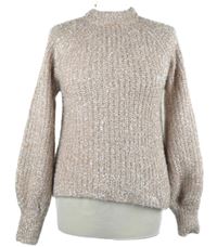 Dámský světlerůžovo-stříbrný svetr Reserved 