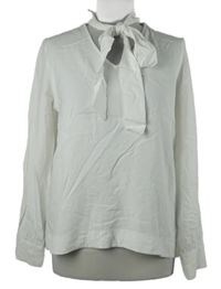 Dámská bílá halenka s mašlí Hullhuber 