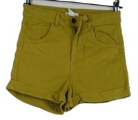 Dámské hořčicové riflové kraťasy H&M
