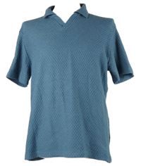 Pánské modré pletené tričko s límečkem Primark 