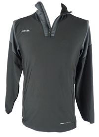 Pánská černo-šedá sportovní funkční mikina Kipsta 