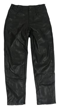 Černé koženkové kalhoty Lindex