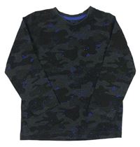 Šedo-černé army triko s flíčky Matalan