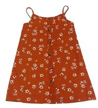ORanžové květinové šaty Primark