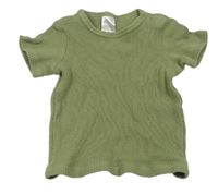 Khaki žebrované tričko H&M