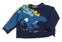 Tmavomodrá mikina s dinosaurem Jojo Maman Bébé