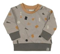 Béžovo-oranžová vzorovaná mikina Next