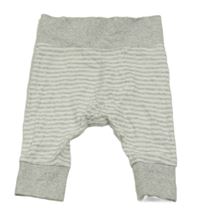 Šedo-bílé pruhované lehké tepláky Mothercare