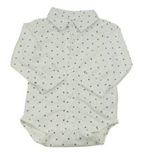 Bílé vzorované body