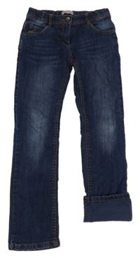 Tmavomodré podšité slim rifle 