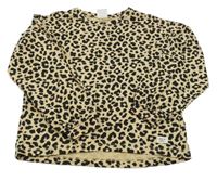 Béžové triko s leopardím vzorem Zara