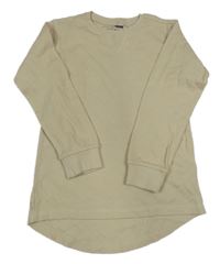 Béžové žebrované triko Next