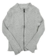 Šedé žebrované propínací triko H&M