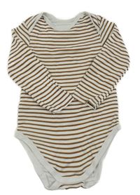 Bílo-hnědé pruhované body 