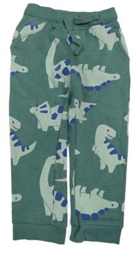 Zelené tepláky s dinosaury Topomini