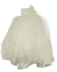 Bílé slavnostní šaty s tylovou sukní