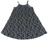 Černo-bílé květované šaty zn. Primark